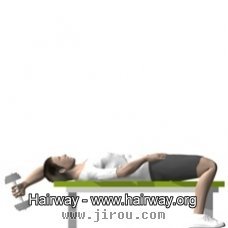 哑铃仰卧屈臂上提(单臂)