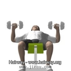 上斜哑铃卧推